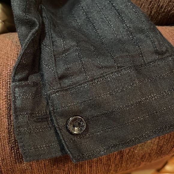 Sag Harbor black linen button down shirt - Picture 5 of 6